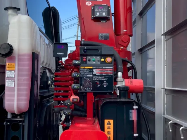 クレーンの操作レバー廻り|三菱 スーパーグレート 2KG-FS70HZの写真18